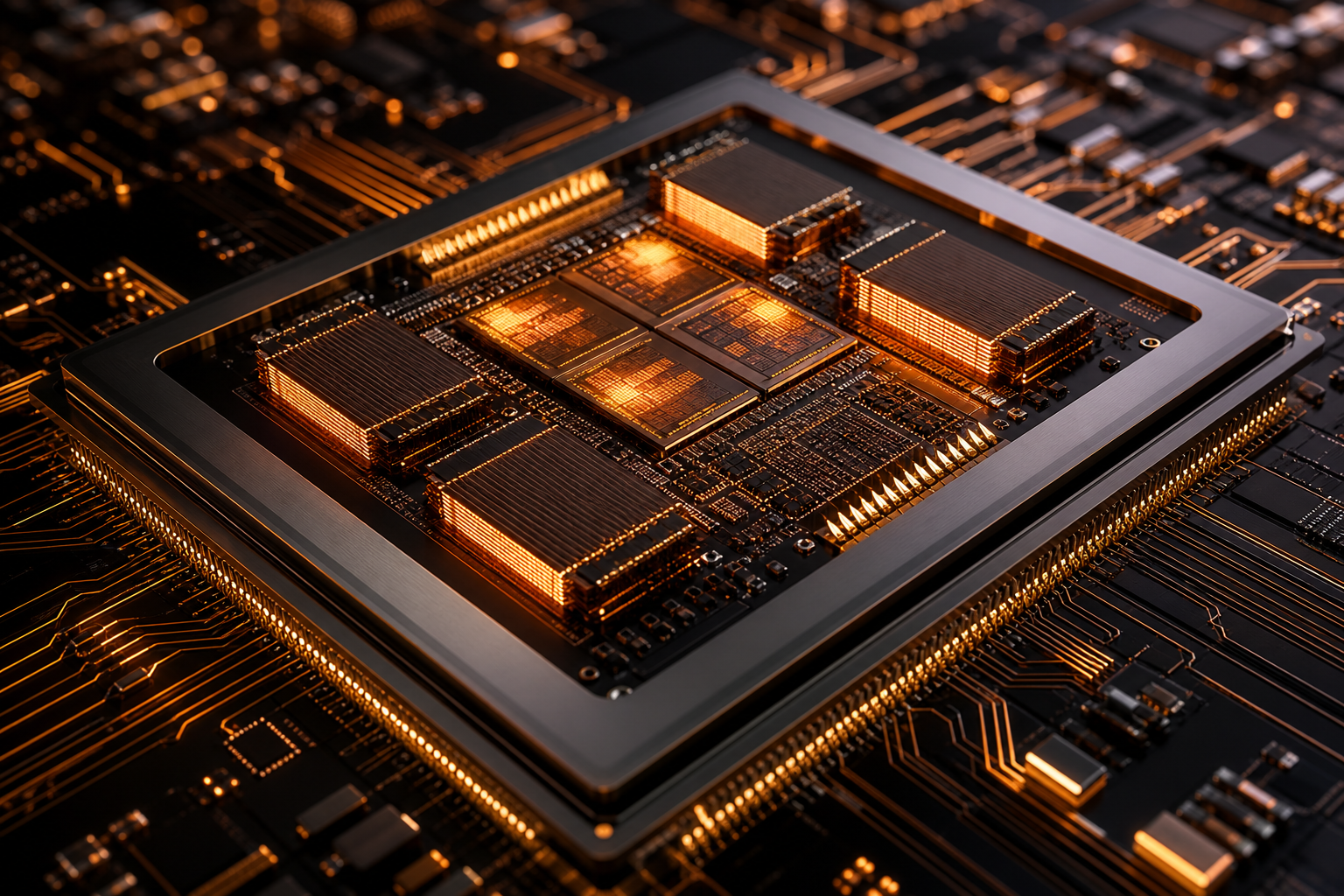 AI semiconductor and hardware illustration