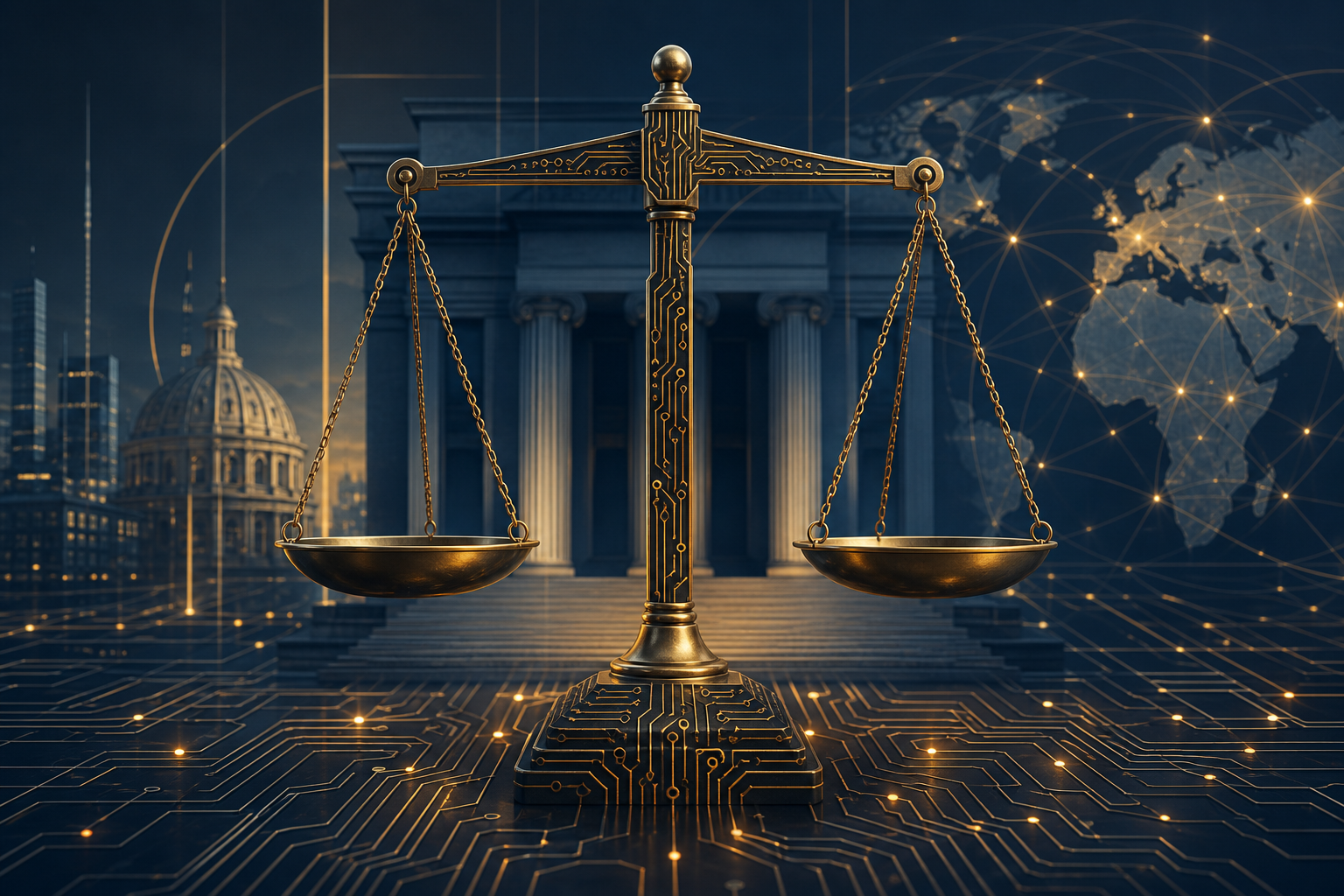 AI policy and governance illustration